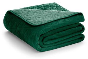 Zielona narzuta pikowana z aksamitu 170x210 cm Laila – AmeliaHome