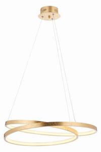 Stylowa lampa wisząca Scribble - żyrandol LED - złoto