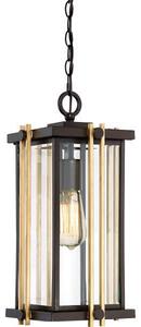 Lampa wisząca Goldenrod - szklana, brązowa, art deco, IP23