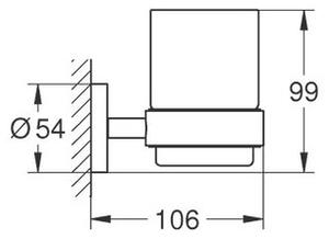 Kubek łazienkowy GROHE Essentials 40447001 Chrom