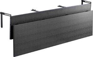 Stolik balkonowy, 1500x300 mm, składany stolik balkonowy montowany do balustrady, składany stolik do użytku zewnętrznego, udźwig 22 kg, pasuje do balustrad o wysokości od 2,54 do 15 cm, stolik serwowy do tarasu i patio