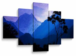 Obraz - Nocne niebo w Nepalu (125x70 cm)