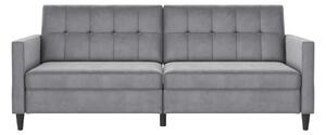 Jasnoszara aksamitna sofa 203 cm Hartford – Støraa