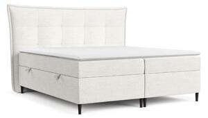 Kremowe łóżko boxspring ze schowkiem 180x200 cm Sinai – Maison de Rêve