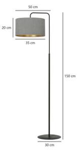 Lampa stojąca podłogowa Emibig 1xE27 60W HILDE LP1 BL GRAY 1050/LP1