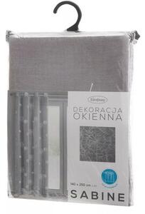 Firana gotowa EUROFIRANY Sabine 140 x 250 cm Stalowy