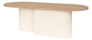 Beżowy stolik z blatem w dekorze dębu 50x115 cm Looi – noo.ma