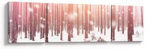 Obraz - Zebra w śnieżnym lesie (170x50 cm)