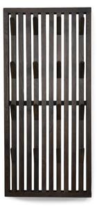 Ciemnobrązowy panel z wieszakami do przedpokoju z litego drewna dębowego 46x100x8 cm Parco – Spinder Design