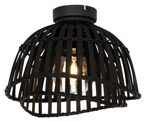 Orientalna lampa sufitowa czarny bambus 30 cm - Pua Oswietlenie wewnetrzne