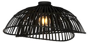 Orientalna lampa sufitowa czarny bambus 62 cm - Pua Oswietlenie wewnetrzne