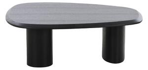 Czarny stolik z blatem w dekorze jesionu 78x96 cm Tirano – House Nordic