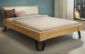 Łóżko drewniane Aggo : Rozmiar - 140x200, Rodzaj drewna - Dąb, Wybarwienie drewna - Dąb olej