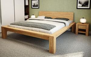 Łóżko drewniane Evita : Rozmiar - 140x200, Rodzaj drewna - Dąb, Wybarwienie drewna - Dąb olej