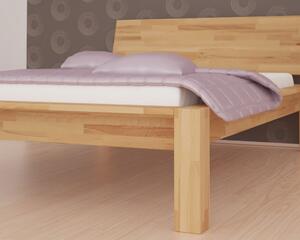 Łóżko drewniane Evita : Rozmiar - 140x200, Wybarwienie drewna - Buk naturalny, Rodzaj drewna - Buk