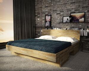 Łóżko drewniane Ibiza : Rozmiar - 140x200, Rodzaj drewna - Dąb, Szuflada - Tak, Wybarwienie drewna - Dąb sonoma