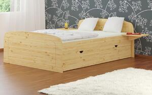 Łóżko drewniane Lido : Rozmiar - 140x200, Szuflada - Tak, Rodzaj drewna - Sosna, Wybarwienie drewna - Sosna naturalna