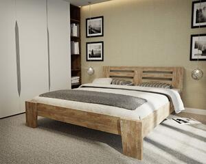 Łóżko drewniane Morreno : Rozmiar - 140x200, Rodzaj drewna - Dąb, Wybarwienie drewna - Dąb sonoma
