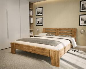 Łóżko drewniane Morreno : Rozmiar - 140x200, Rodzaj drewna - Dąb, Wybarwienie drewna - Dąb rustykalny
