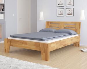 Łóżko drewniane Morreno : Rozmiar - 140x200, Wybarwienie drewna - Buk naturalny, Rodzaj drewna - Buk