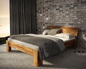 Łóżko drewniane Barcelona : Rozmiar - 140x200, Rodzaj drewna - Dąb, Wybarwienie drewna - Dąb rustykalny