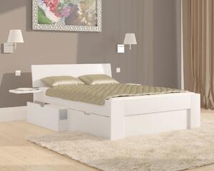 Łóżko drewniane Rodos : Rozmiar - 140x200, Wybarwienie drewna - Buk biały, Szuflada - Tak, Rodzaj drewna - Buk