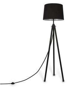 Lampa podłogowa czarna z abażurem Calvin Maytoni Z177FL-01B