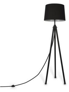 Lampa podłogowa czarna z abażurem Calvin Maytoni Z177FL-01B