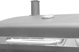 Grill ogrodowy węglowy BOTTARI Vulcano Zamykany, żeliwny ruszt, komin, kółka, termometr
