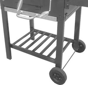 Grill ogrodowy węglowy BOTTARI Vulcano Zamykany, żeliwny ruszt, komin, kółka, termometr
