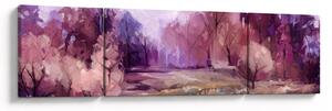 Obraz - Malarstwo pejzażowe jesienne (170x50 cm)