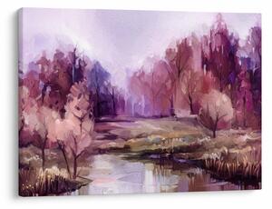 Obraz - Malarstwo pejzażowe jesienne (70x50 cm)