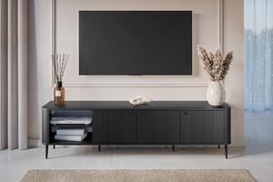 Szafka RTV Vesper 3D 187 cm - czarny / czarne nogi