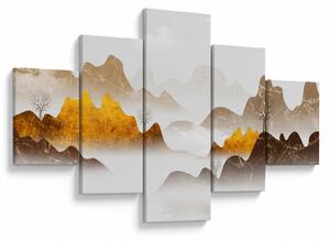Obraz - Góry we mgle (125x70 cm)