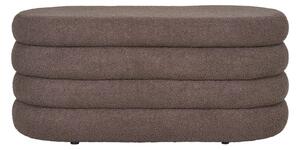 Brązowa ławka z materiału bouclé Dartford – House Nordic