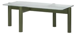Zielony stolik ze szklanym blatem 55x105 cm Kob – noo.ma
