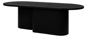 Czarny stolik z blatem w dekorze dębu 50x115 cm Looi – noo.ma