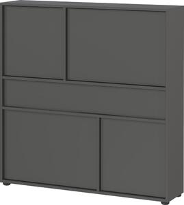 Antracytowa szafka 105x108x25 cm Ameca 2.0 – Germania