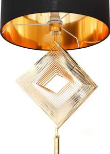 Lumina Deco Lampa Stojąca Podłogowa Czarno-Złota Benardi