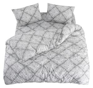 Szara pościel dwuosobowa z prześcieradłem/4-częściowa 200x220 cm Geometric – Mila Home