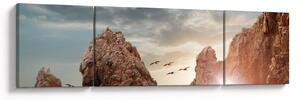 Obraz - Zachód słońca nad klifami (170x50 cm)