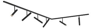 Nowoczesny system szynowy czarny z 6 reflektorami czarnymi 1-fazowy - Slimline Avery