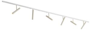 Nowoczesny system szynowy biały z 6 beżowymi reflektorami 1-fazowymi - Slimline Avery