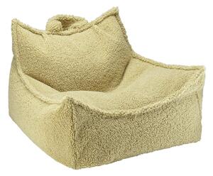 Zielony dziecięcy worek do siedzenia z materiału bouclé Chair – Wigiwama