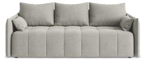 Jasnoszara rozkładana/ze schowkiem sofa 225 cm Moku – Makamii