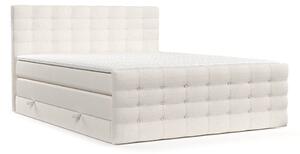 Kremowe łóżko boxspring ze schowkiem 200x200 cm Blend – Maison de Rêve