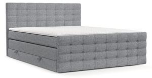 Szare łóżko boxspring ze schowkiem 160x200 cm Blend – Maison de Rêve