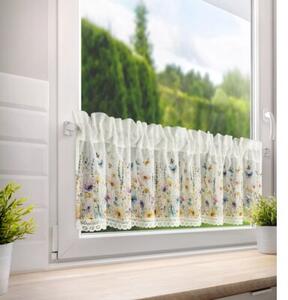 Firana gotowa EUROFIRANY Rozalie 150 x 30 cm BiaÅy