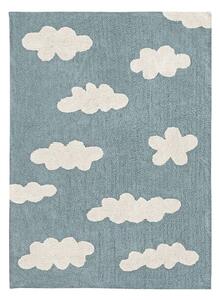 Niebieski bawełniany dywan dziecięcy tkany ręcznie odpowiedni do prania 120x160 cm Clouds Vintage Blue – Lorena Canals