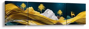 Obraz - Jeleń w krajobrazie (170x50 cm)